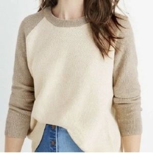 Madewell Province Cross Back Colorblock Pullover Sweater Top G6854 W-321 Sz S